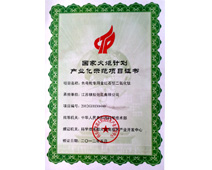 国度火炬打算产业化示范项目